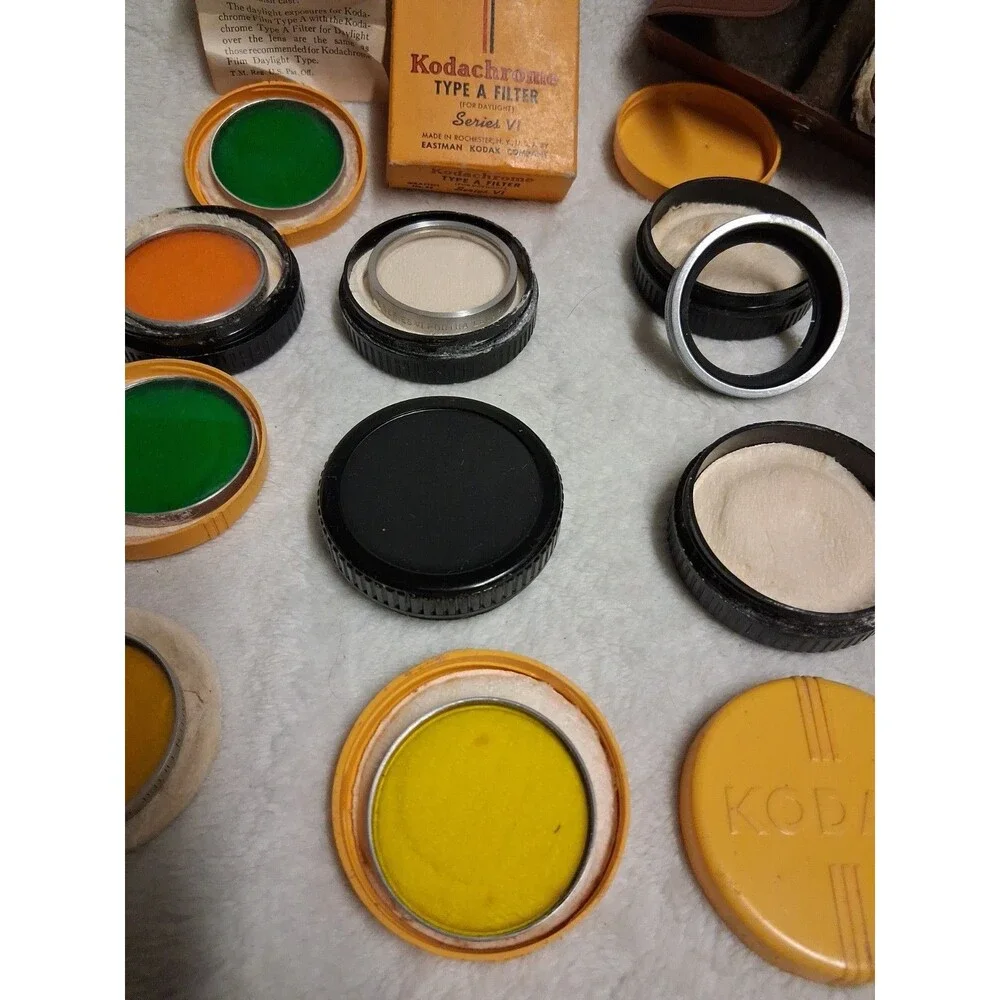 Vintage Kodak Case with Assorted Filters